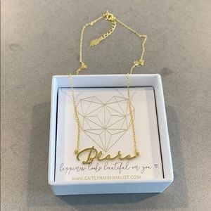 NWT ‘Blake’ or ‘Blare’ name gold necklace